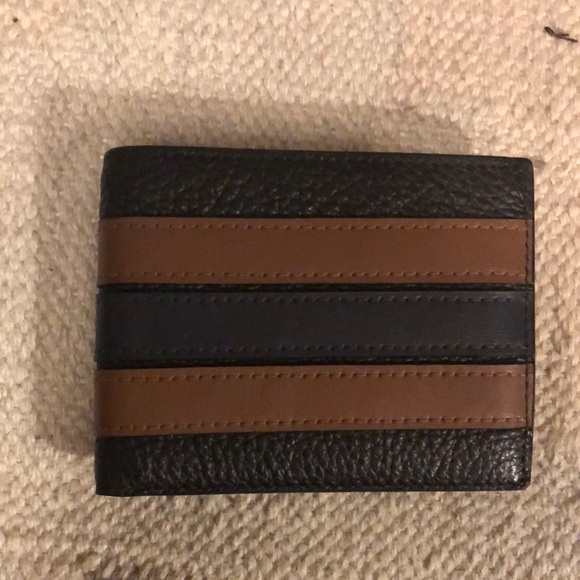 🆕 Coach Slim Billfold Wallet With Varsity Stripe - Picture 3 of 7